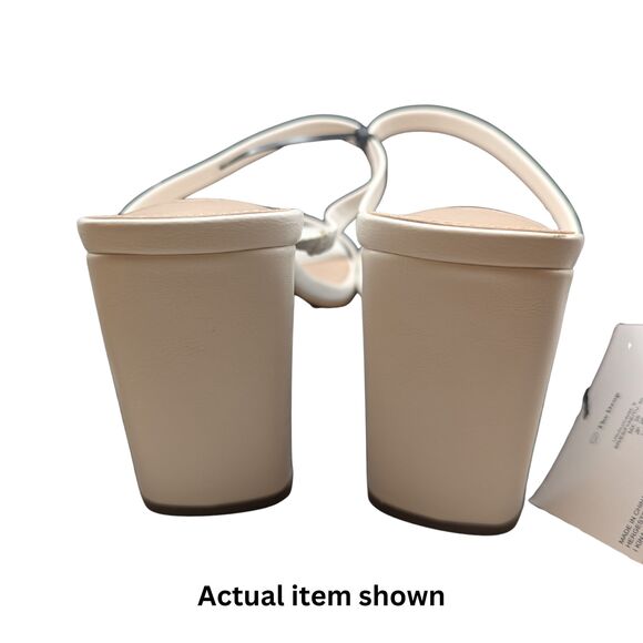 🤍 The Drop Avery Strappy Block Heel Sandal White NWT Size 9 & 9.5 - Picture 3 of 6